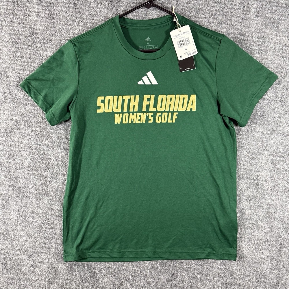 NWT Adidas University Of South Florida Bulls Women's Golf T Shirt Size Medium